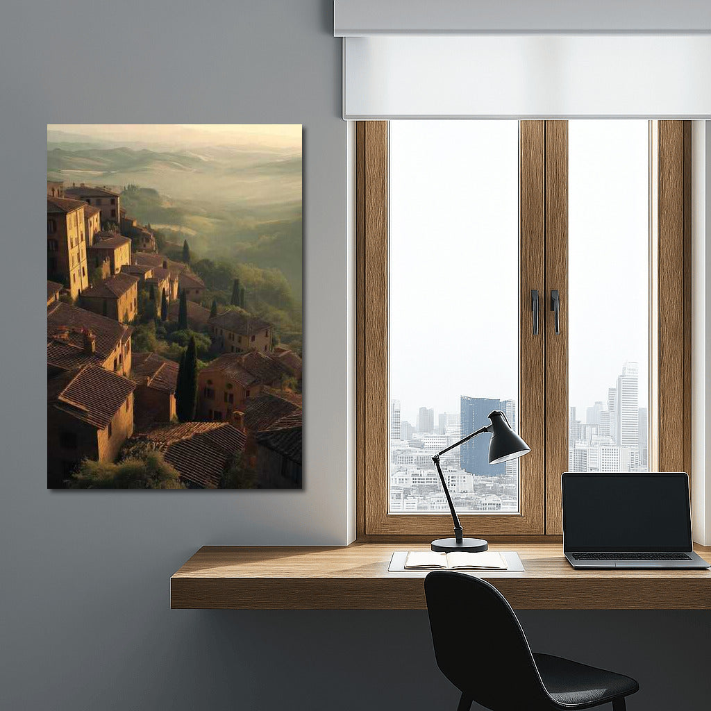 Tuscan Hills in Sunset Light: Rural Italy