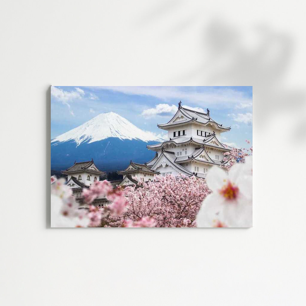 Japanese Spring: Castle and Sakura at the Foot of Fuji