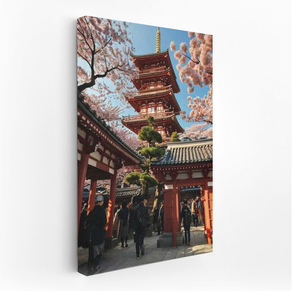 Sakura and Pagoda: Japanese Idyll