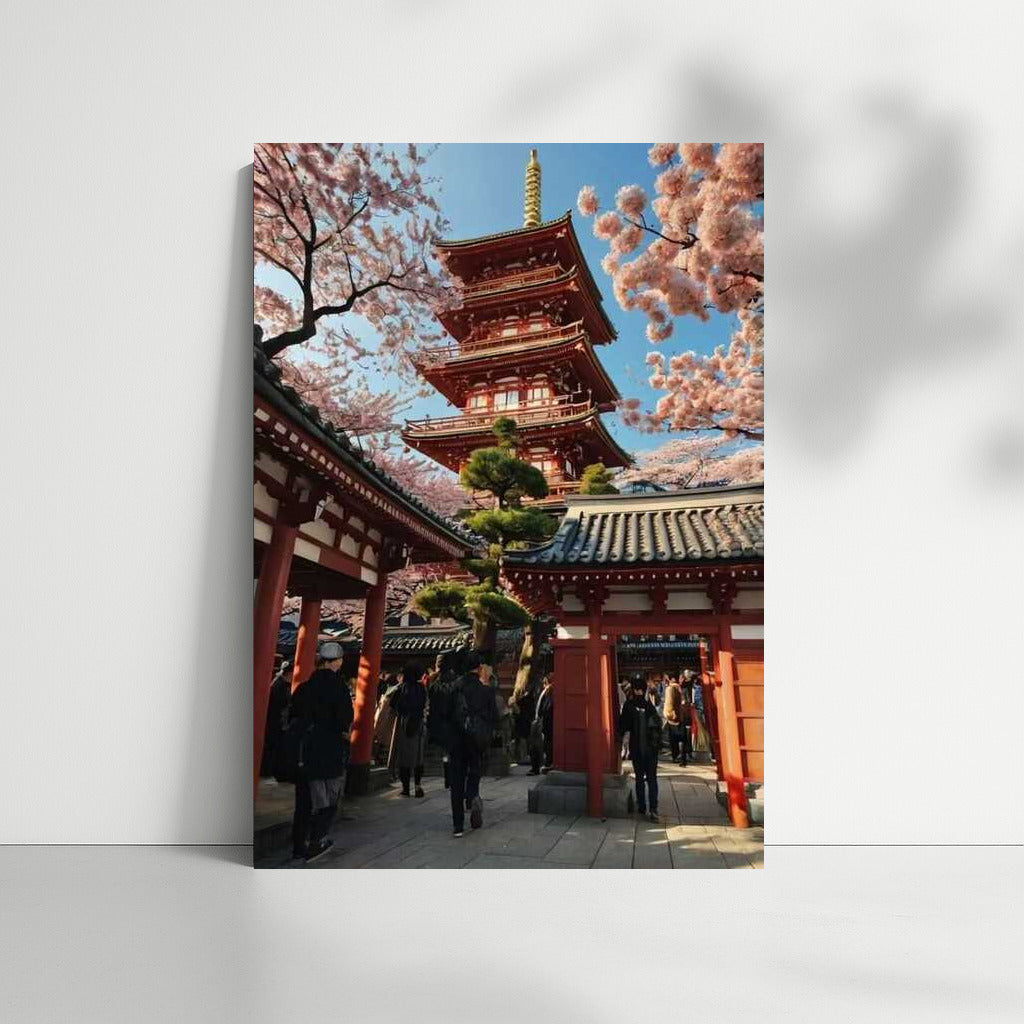 Sakura and Pagoda: Japanese Idyll