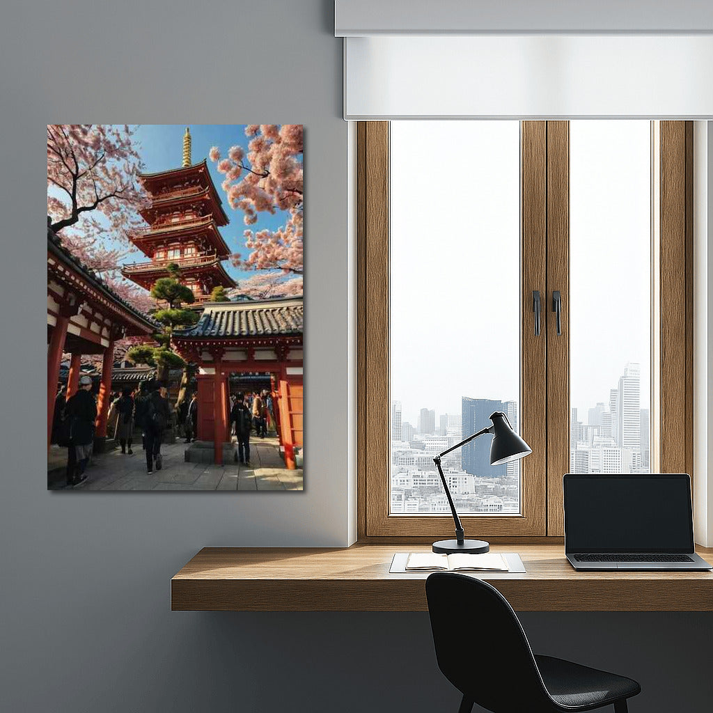 Sakura and Pagoda: Japanese Idyll