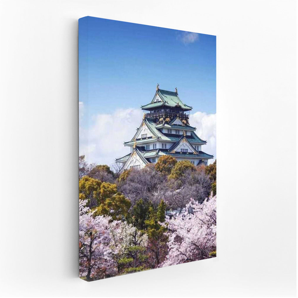 Japanese Castle and Cherry Blossoms: Harmony of the Land of the Rising Sun