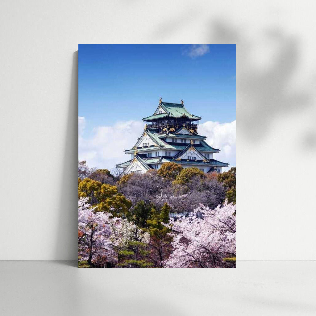 Japanese Castle and Cherry Blossoms: Harmony of the Land of the Rising Sun