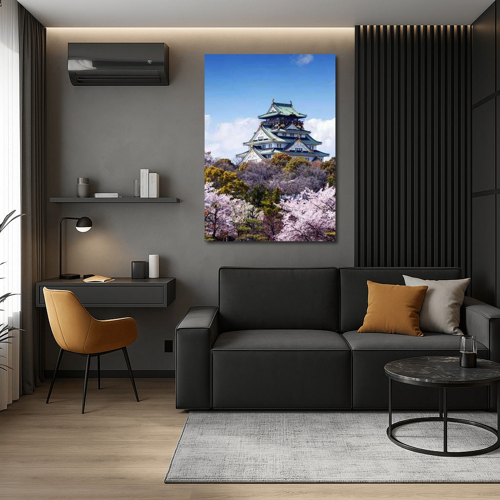 Japanese Castle and Cherry Blossoms: Harmony of the Land of the Rising Sun