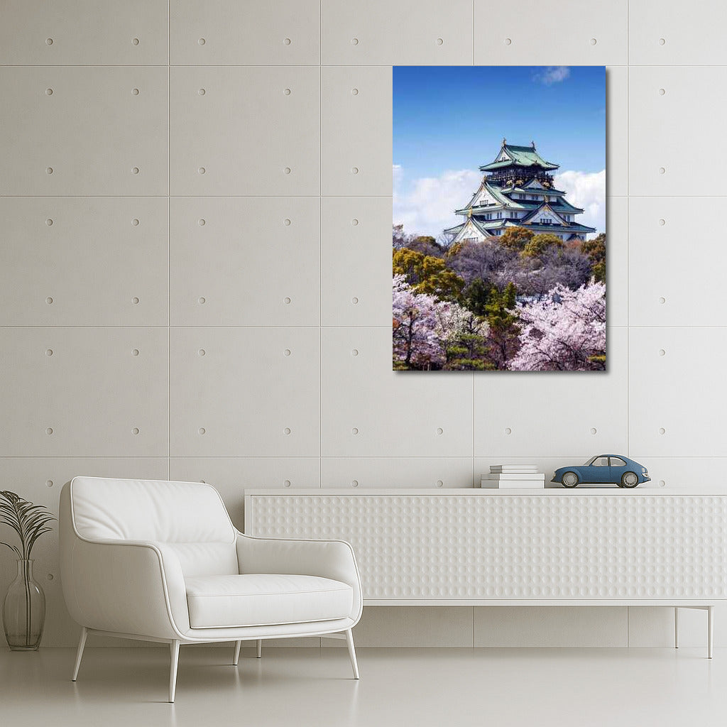 Japanese Castle and Cherry Blossoms: Harmony of the Land of the Rising Sun