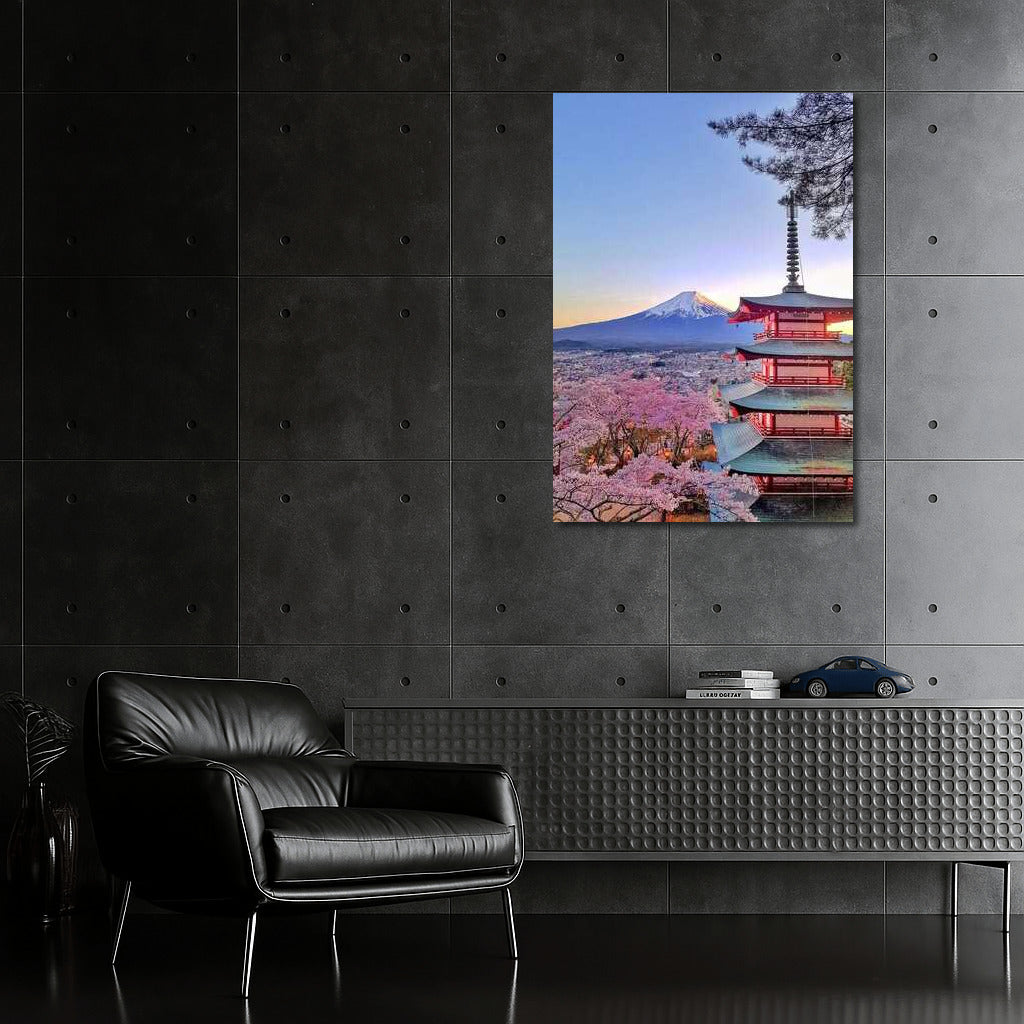 Fuji and Cherry Blossoms: Japanese Harmony