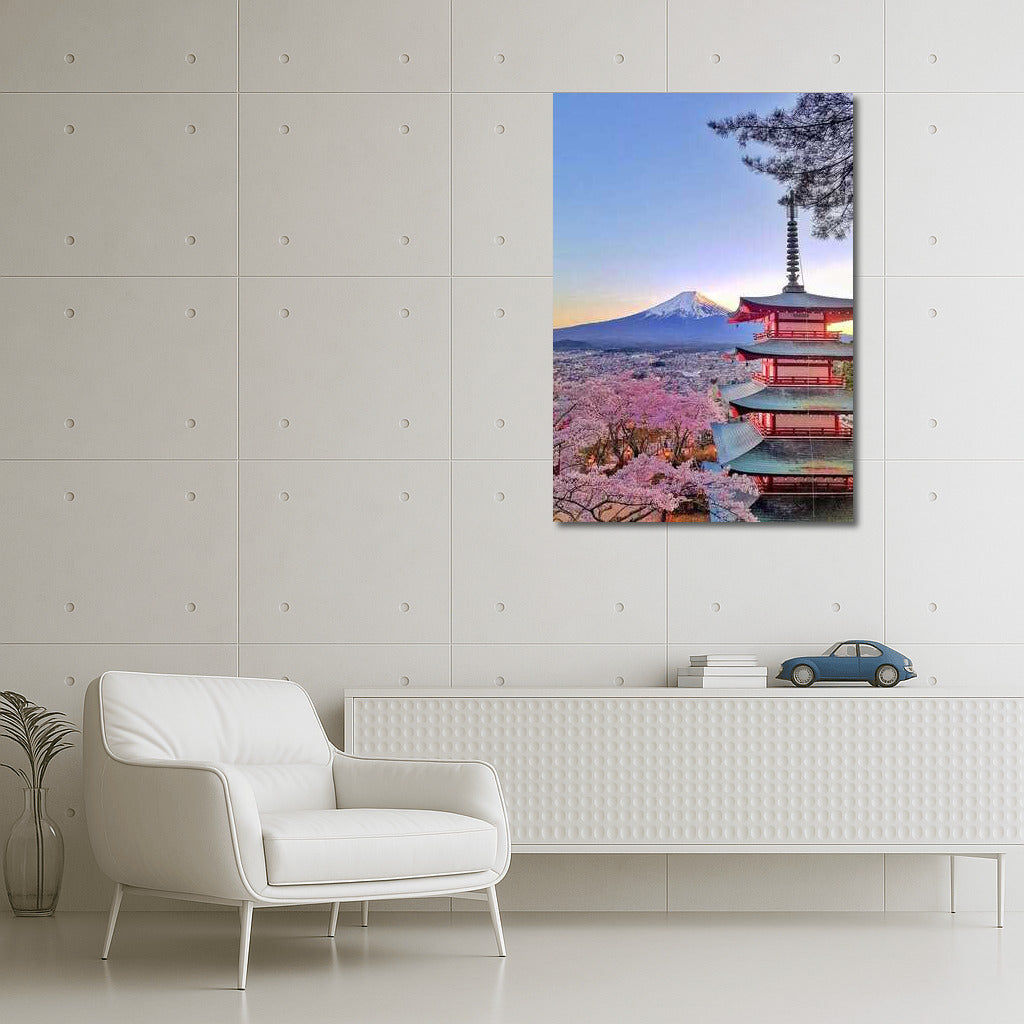 Fuji and Cherry Blossoms: Japanese Harmony
