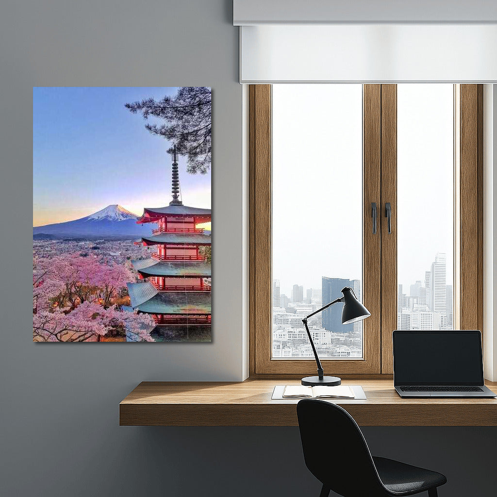 Fuji and Cherry Blossoms: Japanese Harmony