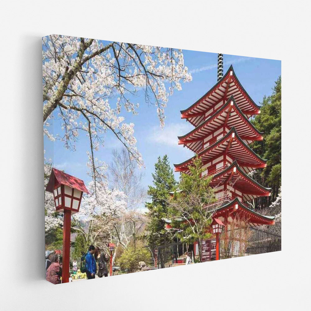 Cherry Blossoms at the Pagoda: Spring Japan