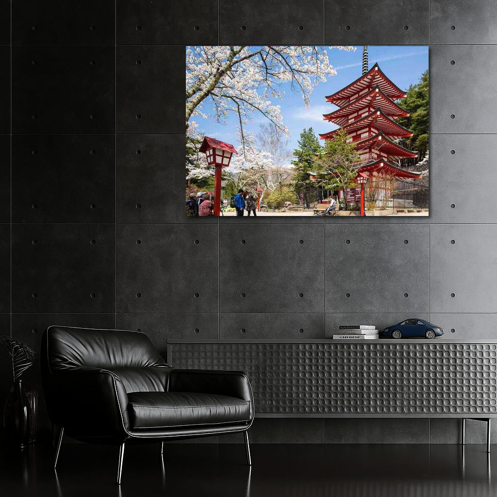 Cherry Blossoms at the Pagoda: Spring Japan