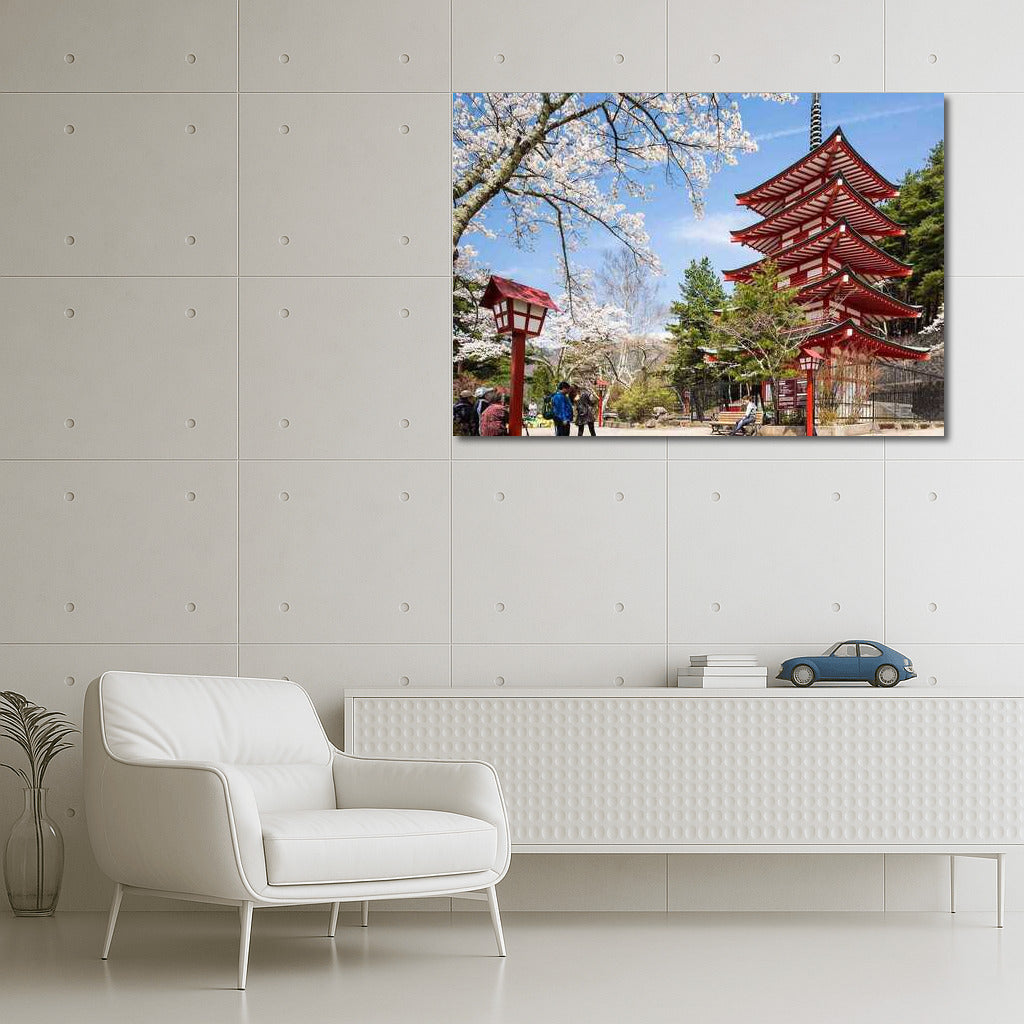 Cherry Blossoms at the Pagoda: Spring Japan