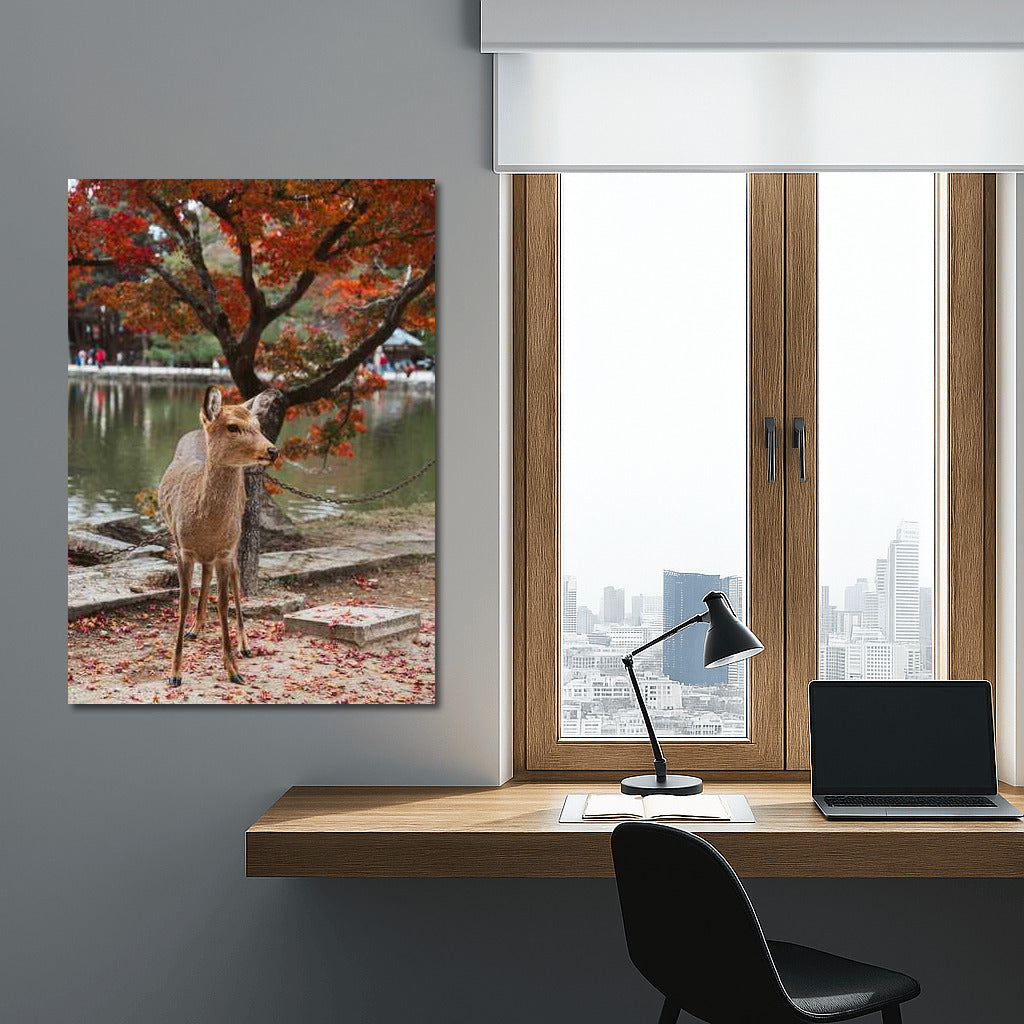 Autumn Deer in Japan's Flame Forest
