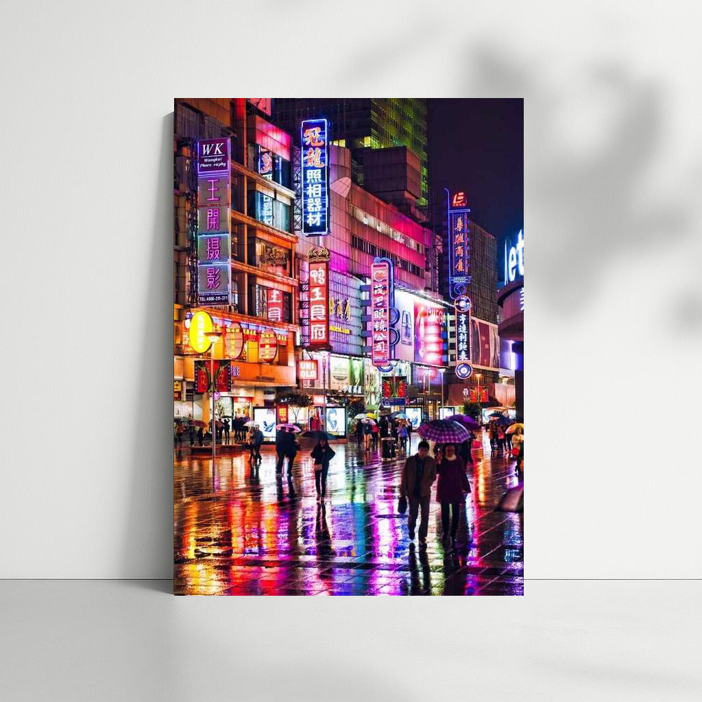 Neon Night: Bright Lights of a Japanese City