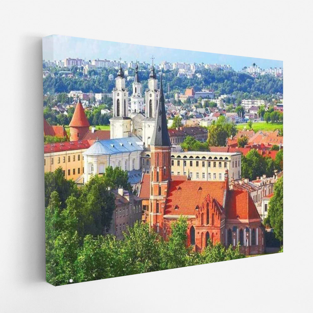 Vibrant Roofs and Spires of Lithuania: Urban Atmosphere