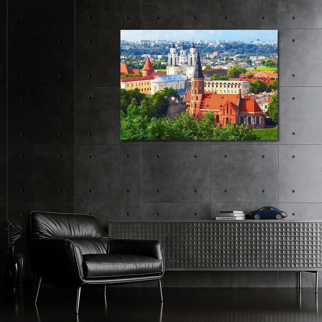 Vibrant Roofs and Spires of Lithuania: Urban Atmosphere