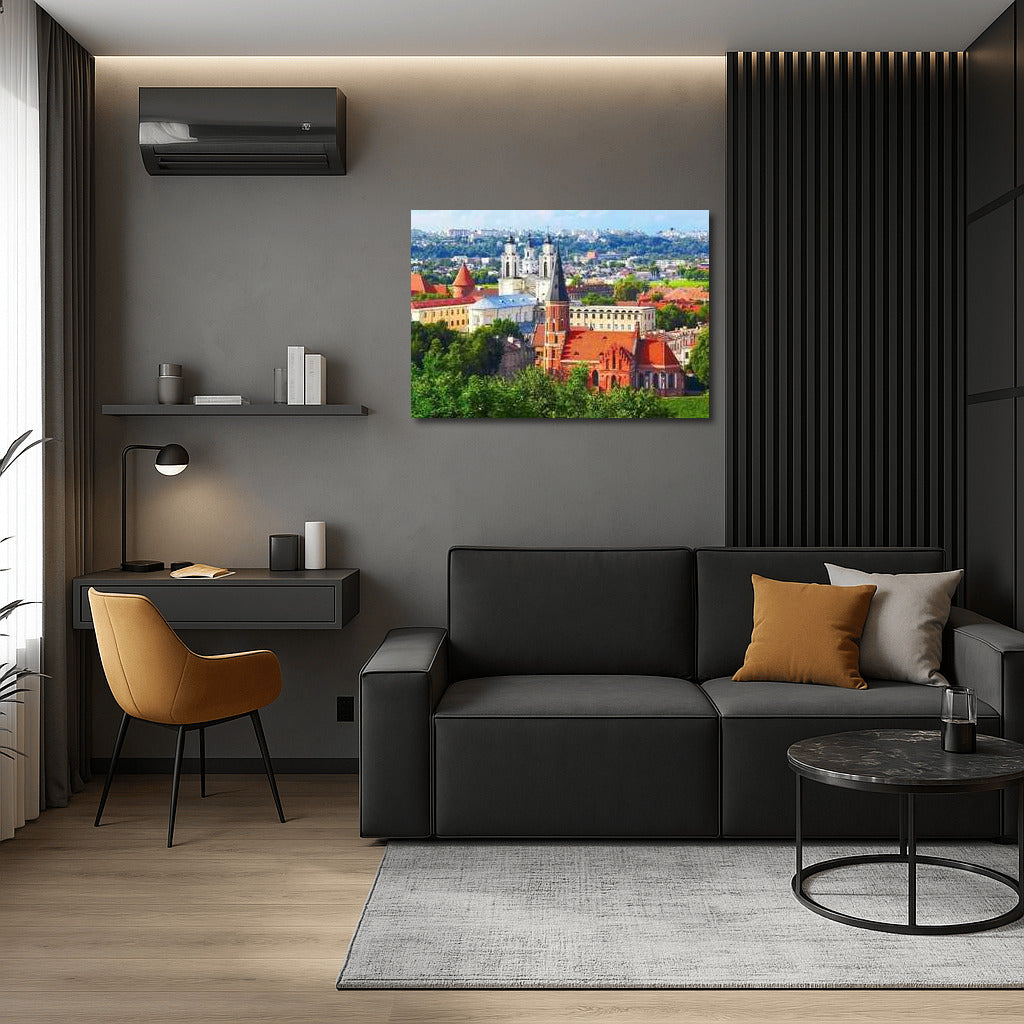 Vibrant Roofs and Spires of Lithuania: Urban Atmosphere