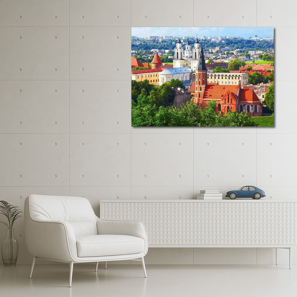 Vibrant Roofs and Spires of Lithuania: Urban Atmosphere