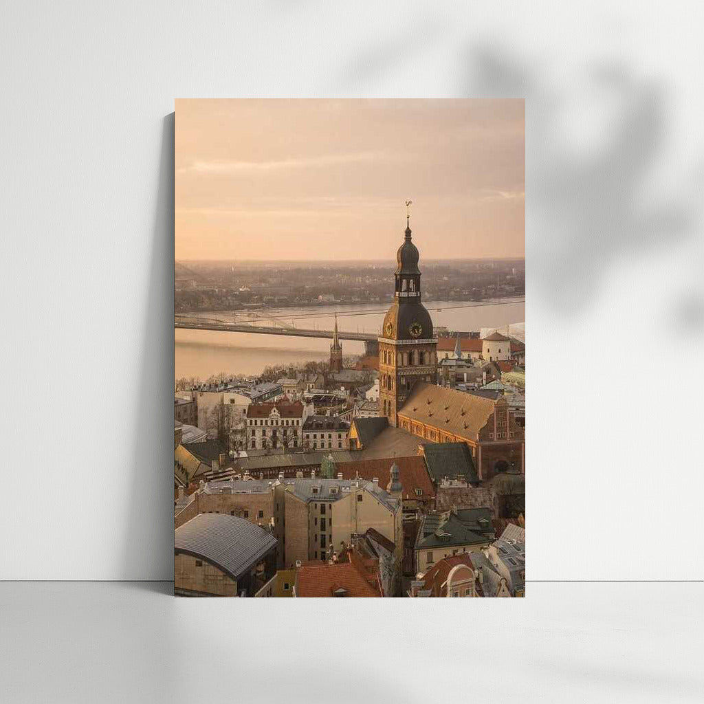 Sunset over Lithuania's Old Town: The Charm of History and Rural Life