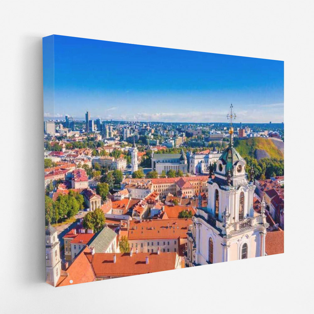 The Grandeur of Vilnius: Colourful Roofs and the Cathedral of Lithuania