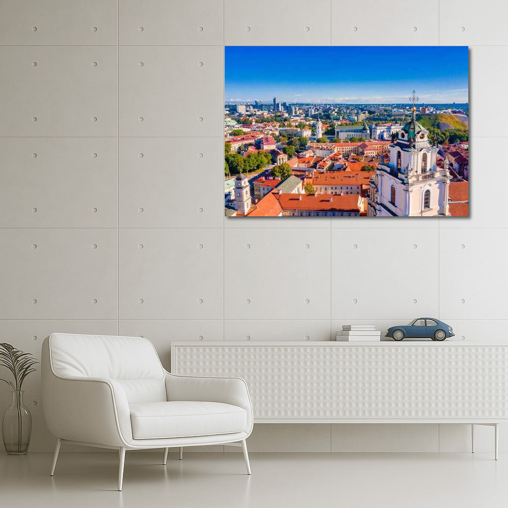 The Grandeur of Vilnius: Colourful Roofs and the Cathedral of Lithuania