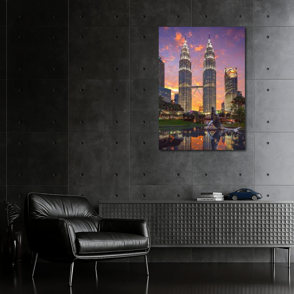 Sunset over the Petronas Twin Towers: The Magic of Malaysia