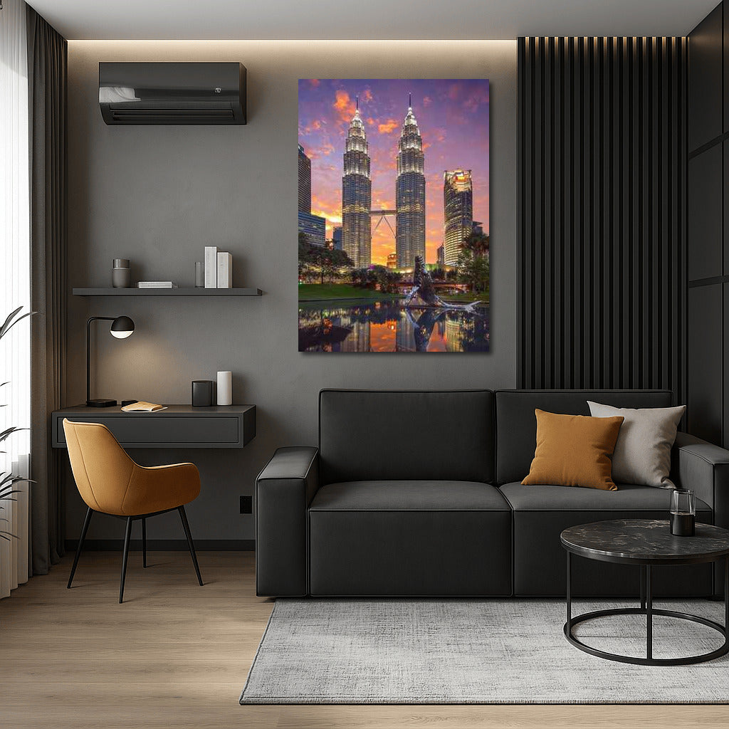 Sunset over the Petronas Twin Towers: The Magic of Malaysia