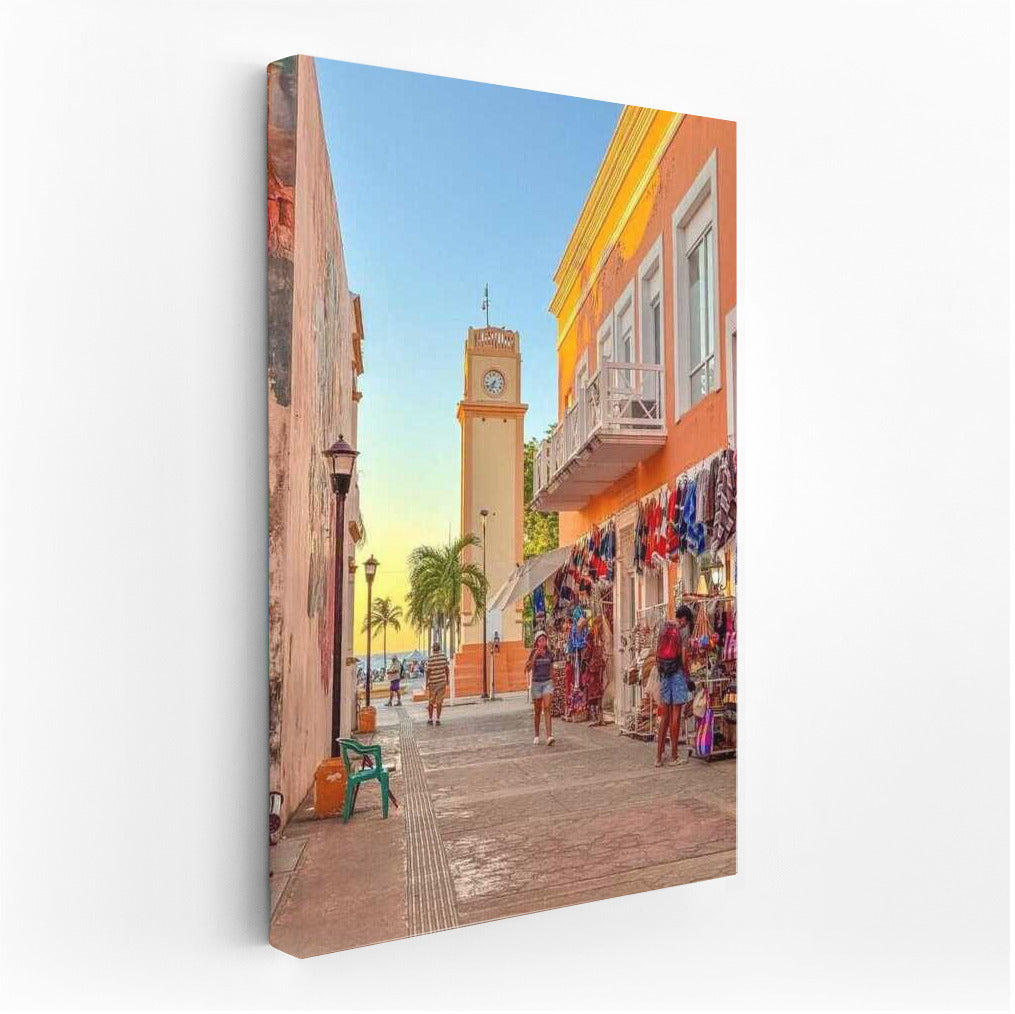 Cozy Mexican Street at Sunset: The Color of the Country