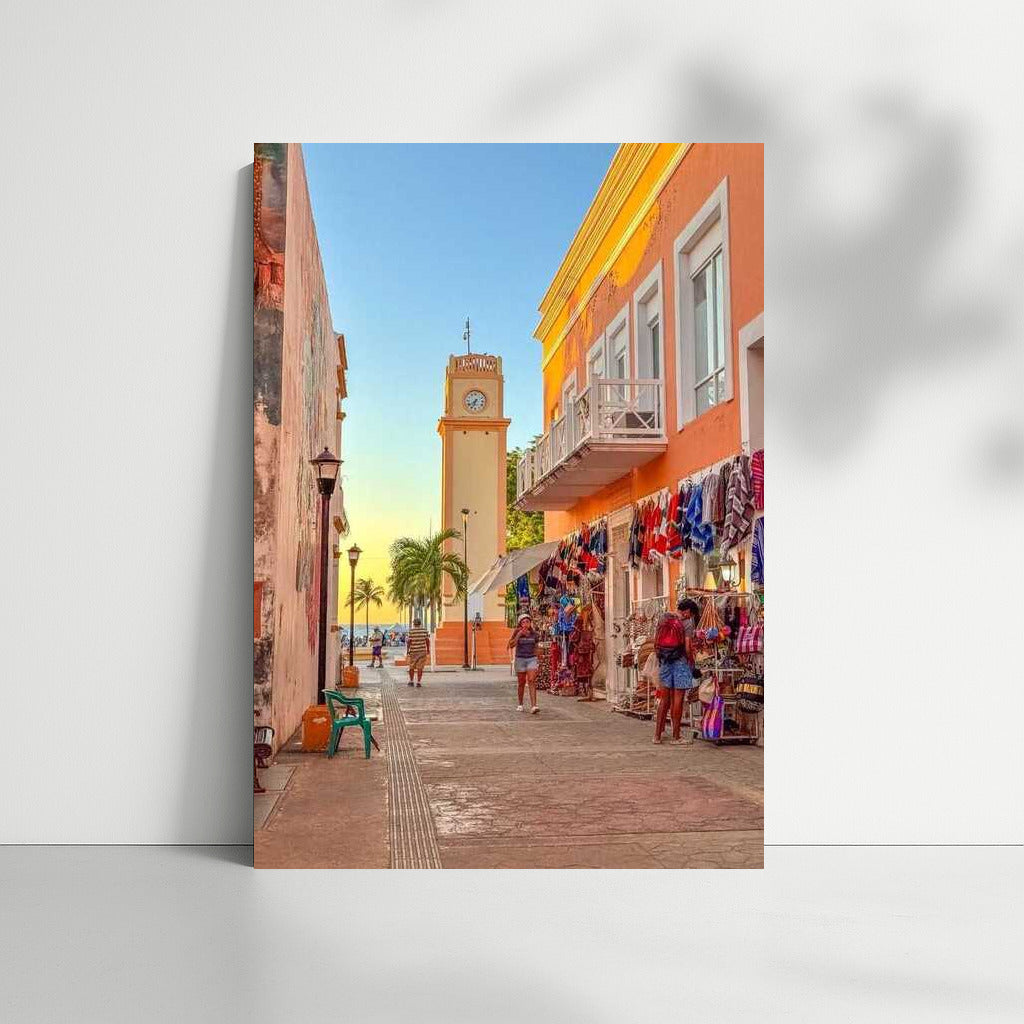 Cozy Mexican Street at Sunset: The Color of the Country