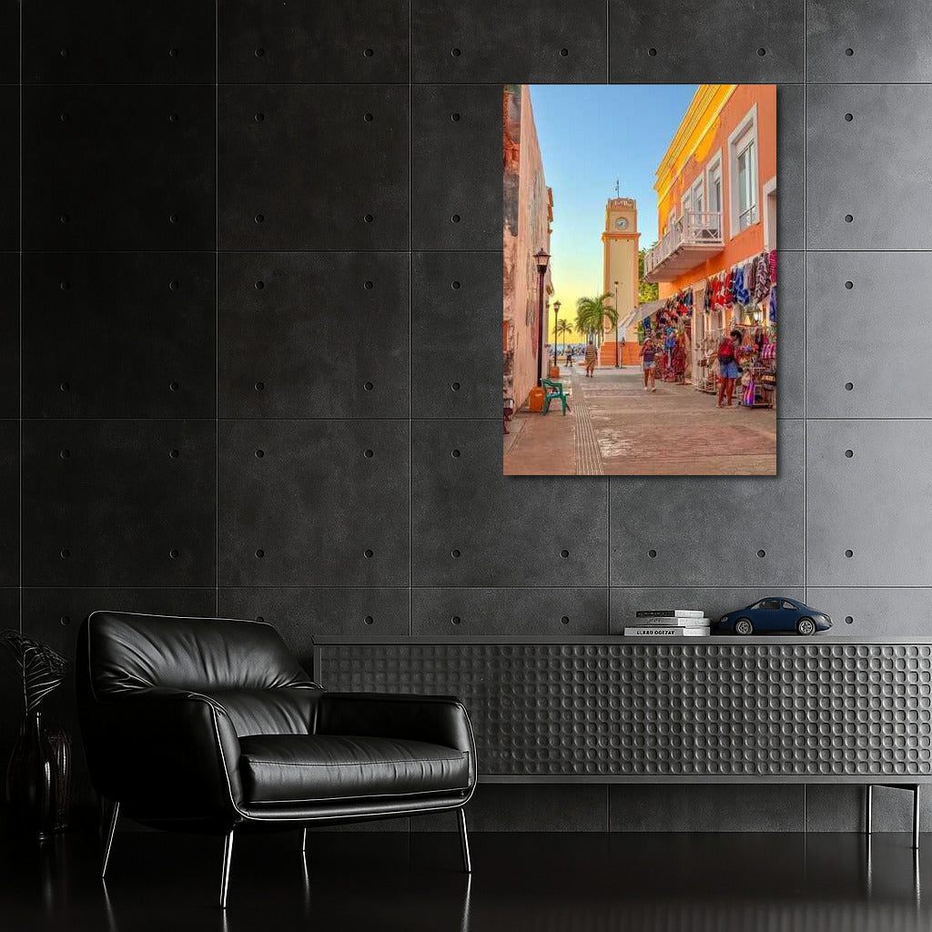 Cozy Mexican Street at Sunset: The Color of the Country