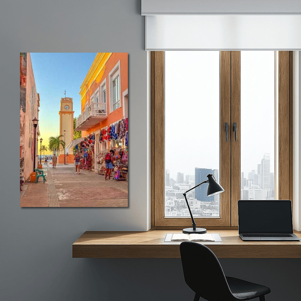 Cozy Mexican Street at Sunset: The Color of the Country