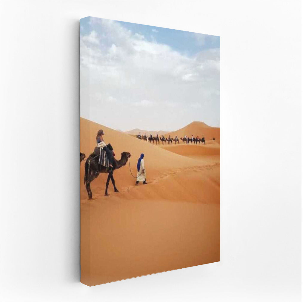 Camel Caravan in the Sands of Morocco: Desert Harmony