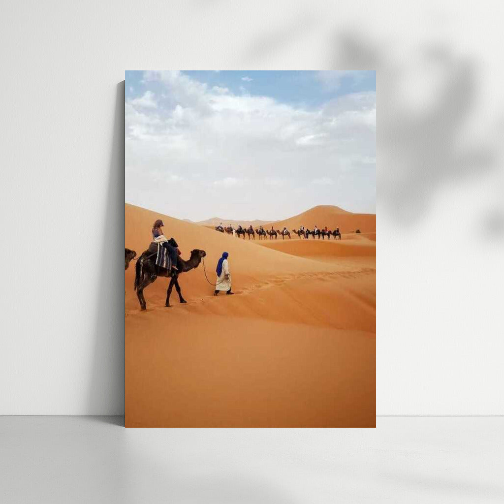 Camel Caravan in the Sands of Morocco: Desert Harmony