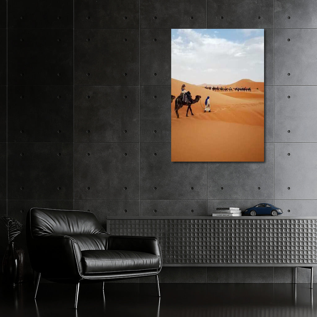 Camel Caravan in the Sands of Morocco: Desert Harmony