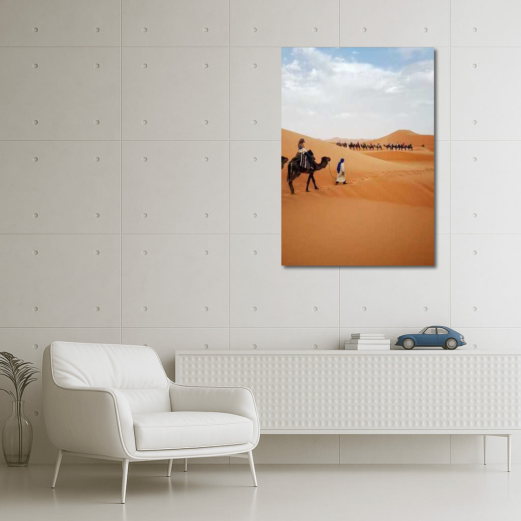 Camel Caravan in the Sands of Morocco: Desert Harmony