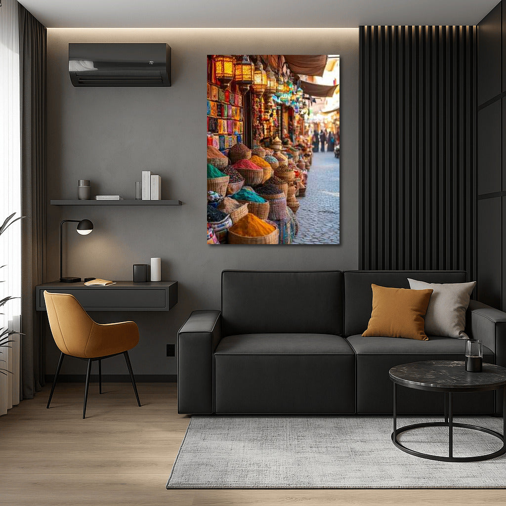 Moroccan Bazaar: Vibrant Colors of Travels