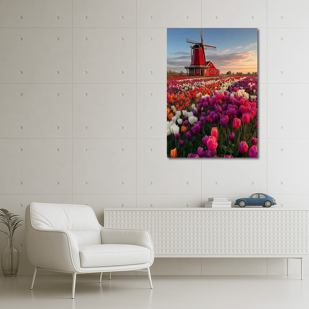 Tulip Field and Windmill: The Charm of the Netherlands