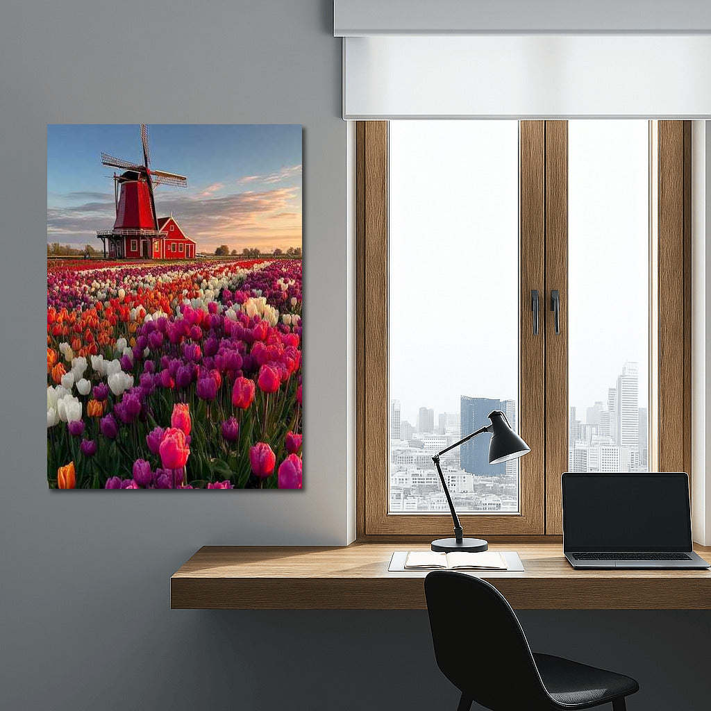 Tulip Field and Windmill: The Charm of the Netherlands