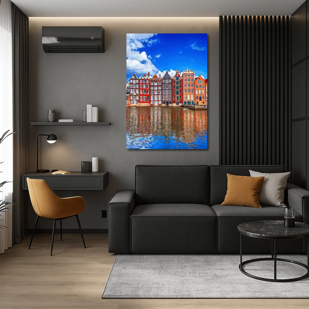 Vibrant Harbors of the Netherlands: Reflections of Colourful Houses