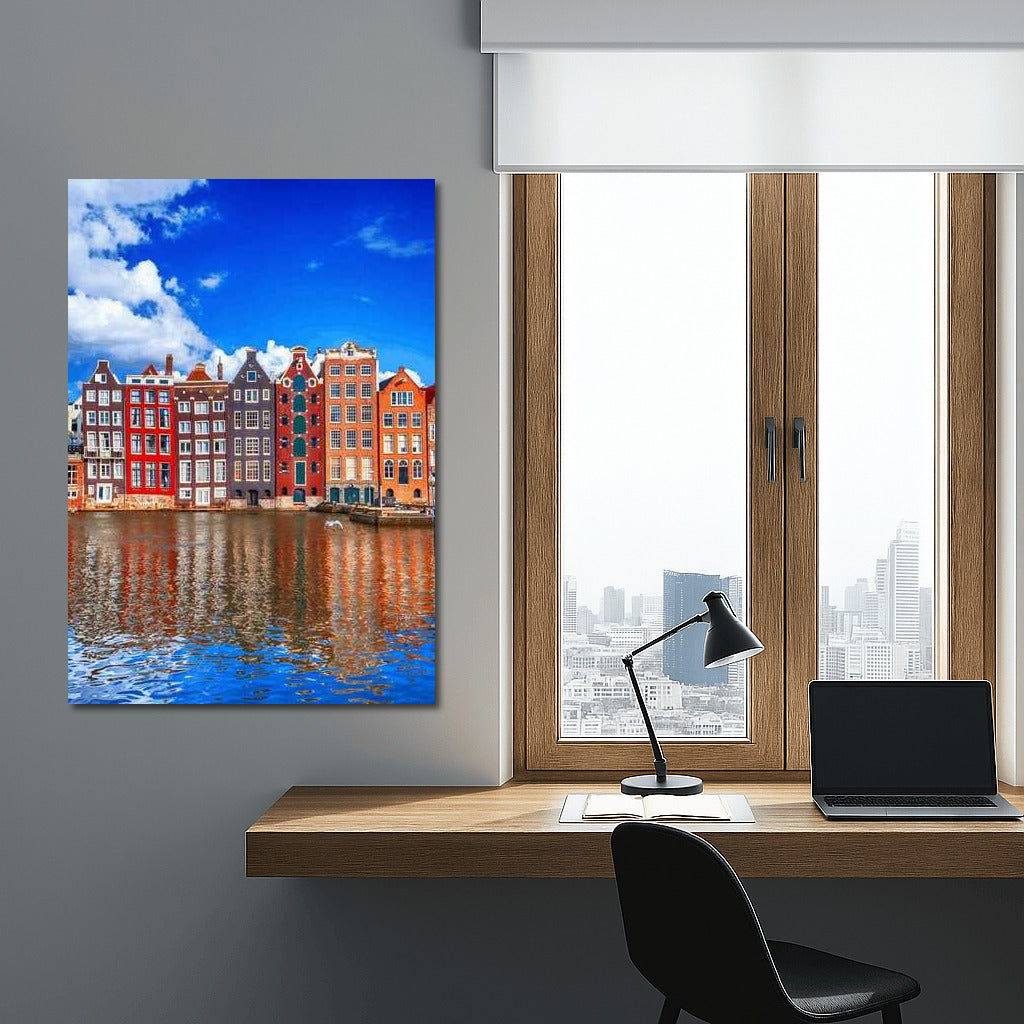 Vibrant Harbors of the Netherlands: Reflections of Colourful Houses