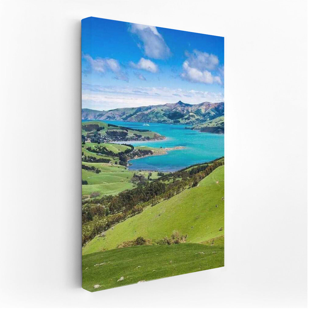 Emerald Hills and Turquoise Waters of New Zealand: A Symphony of Nature