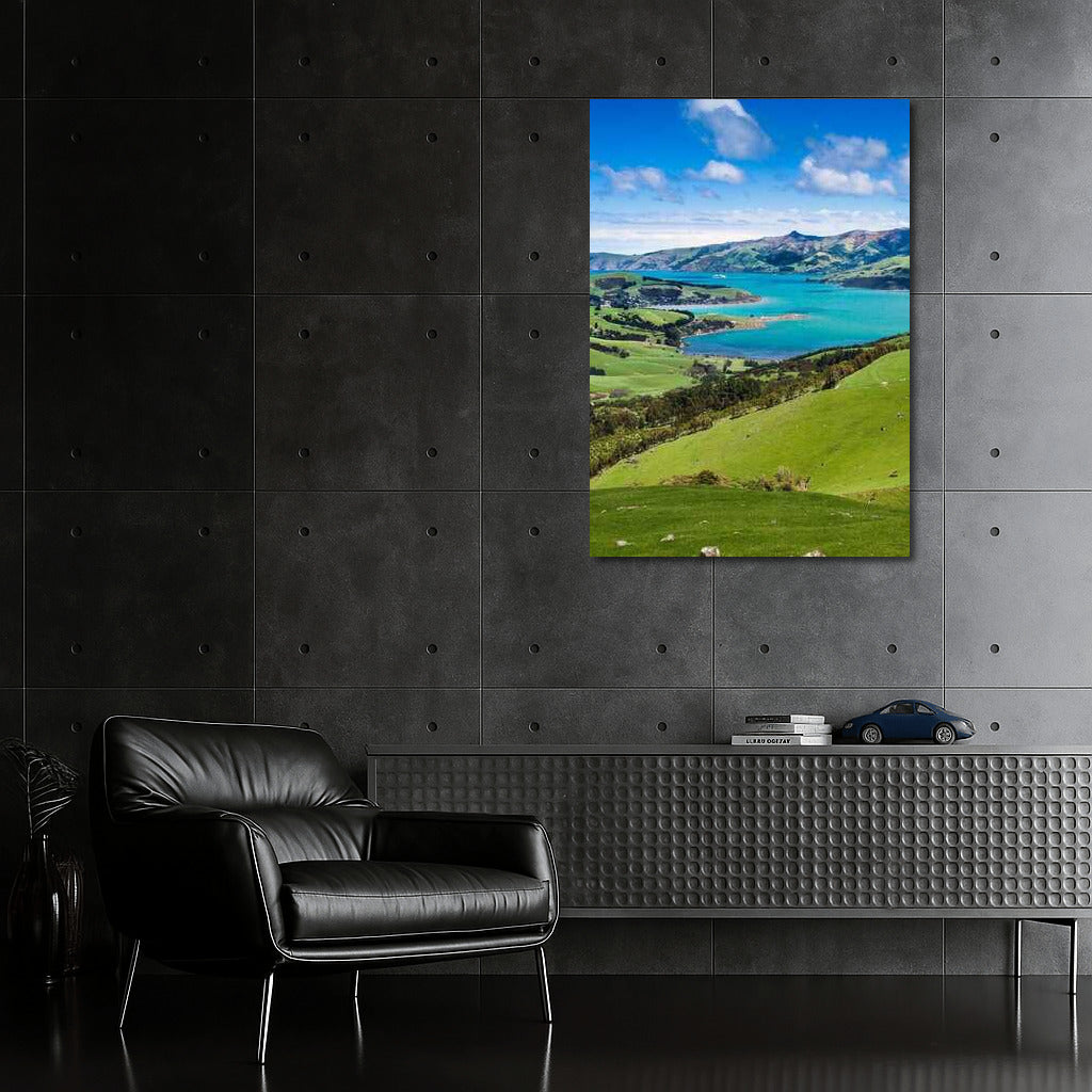 Emerald Hills and Turquoise Waters of New Zealand: A Symphony of Nature