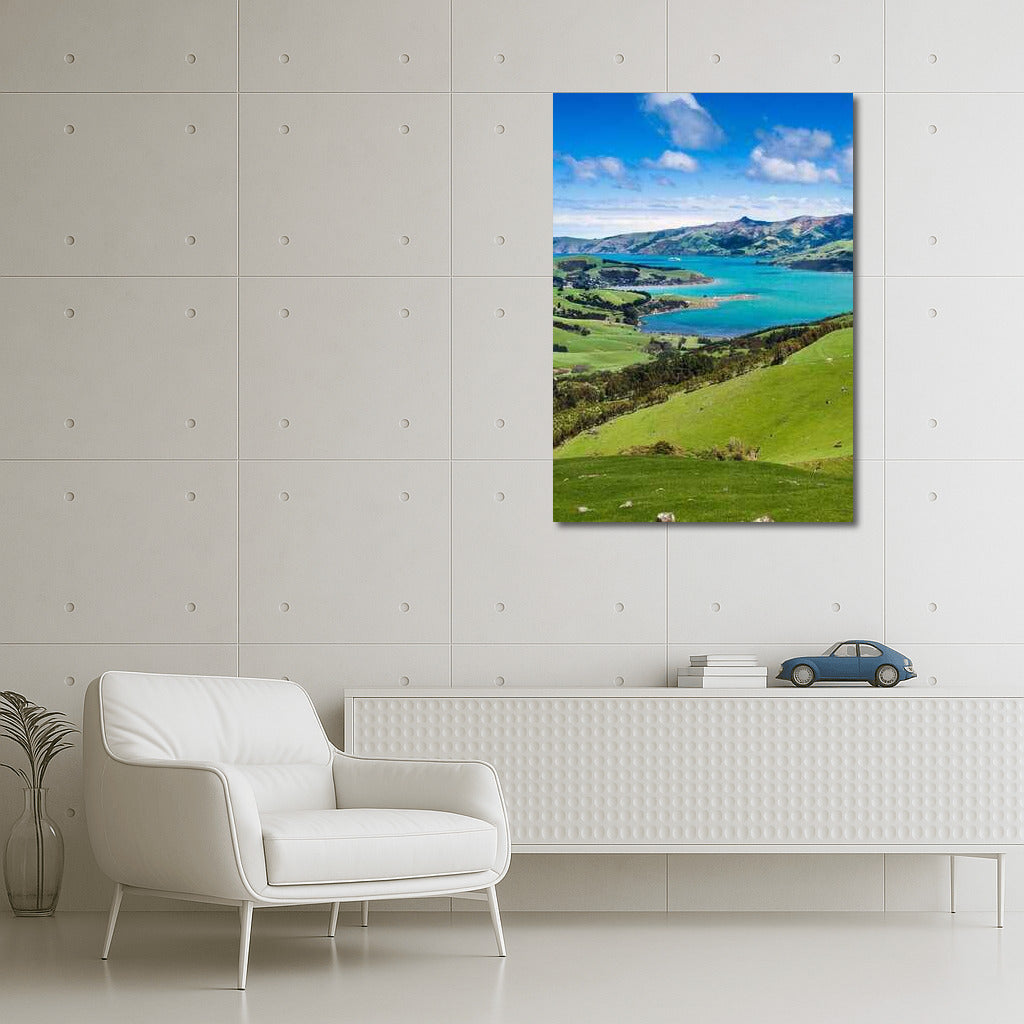 Emerald Hills and Turquoise Waters of New Zealand: A Symphony of Nature