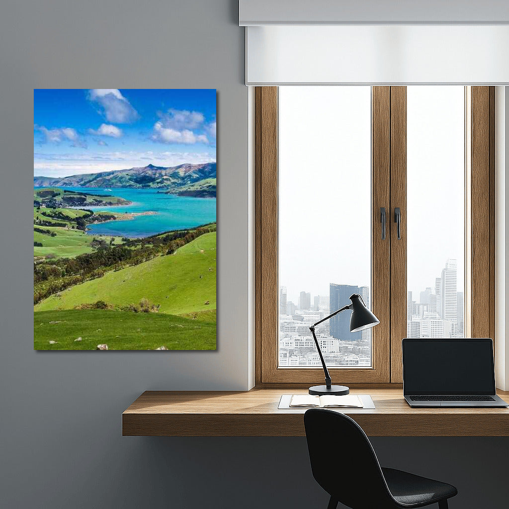 Emerald Hills and Turquoise Waters of New Zealand: A Symphony of Nature