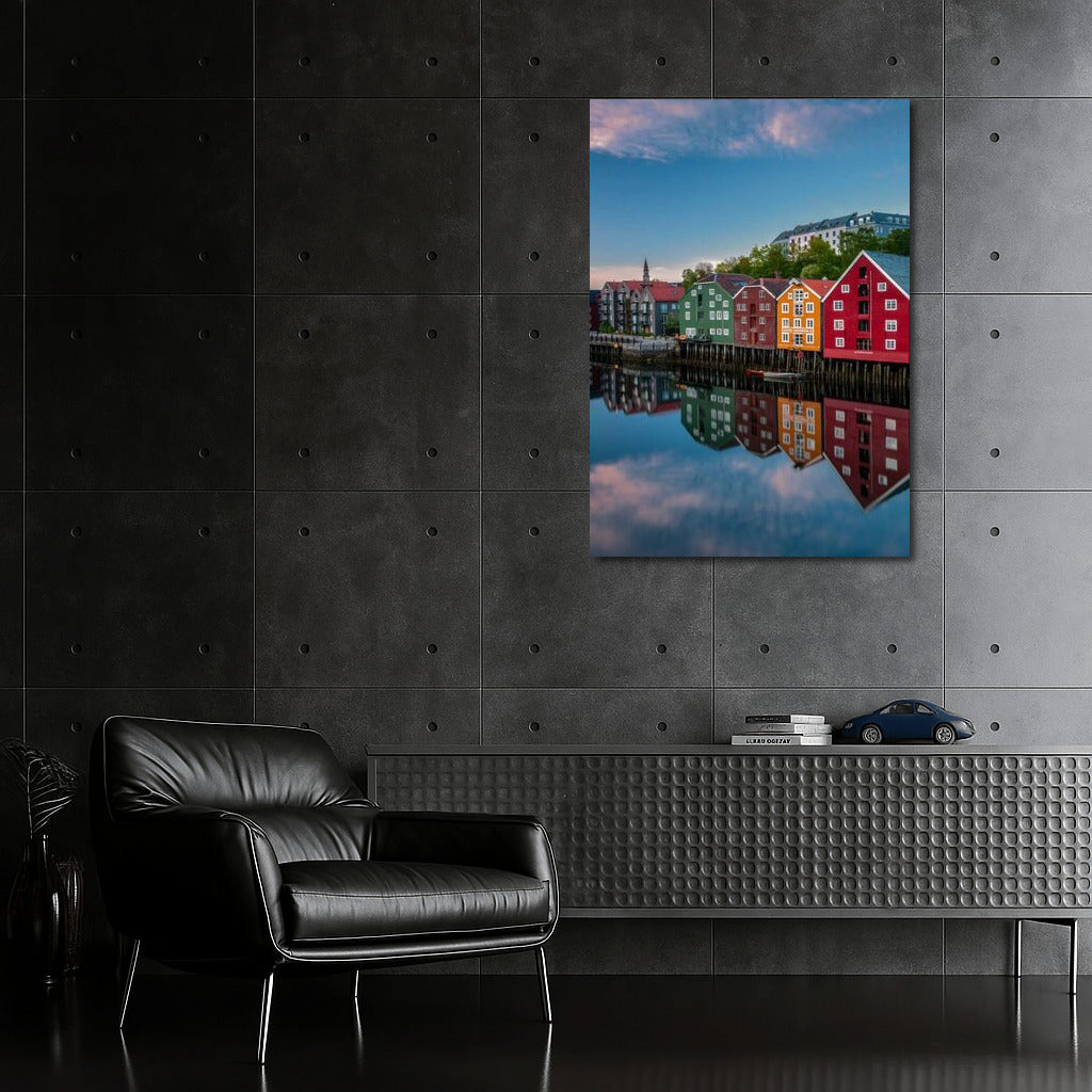 Scandinavian Harmony: Norway's Vibrant Waterfront Homes