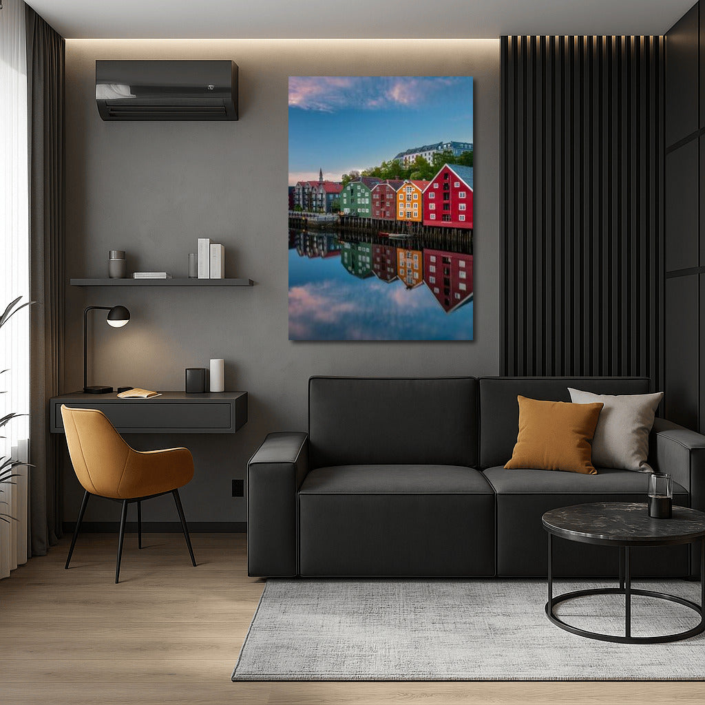 Scandinavian Harmony: Norway's Vibrant Waterfront Homes