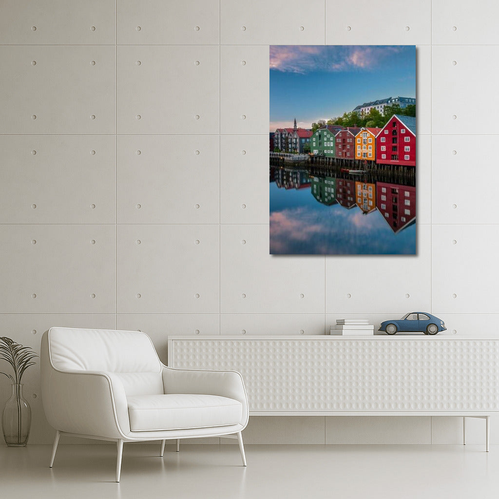 Scandinavian Harmony: Norway's Vibrant Waterfront Homes