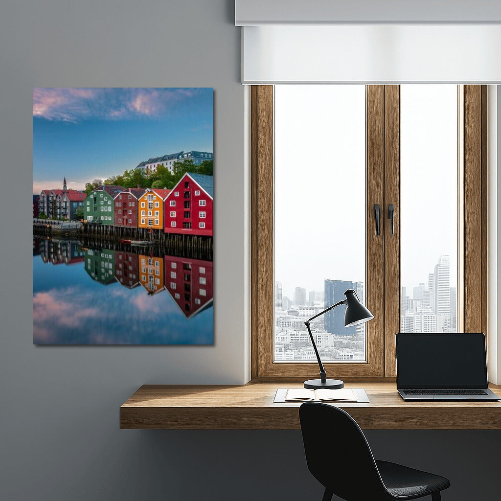 Scandinavian Harmony: Norway's Vibrant Waterfront Homes