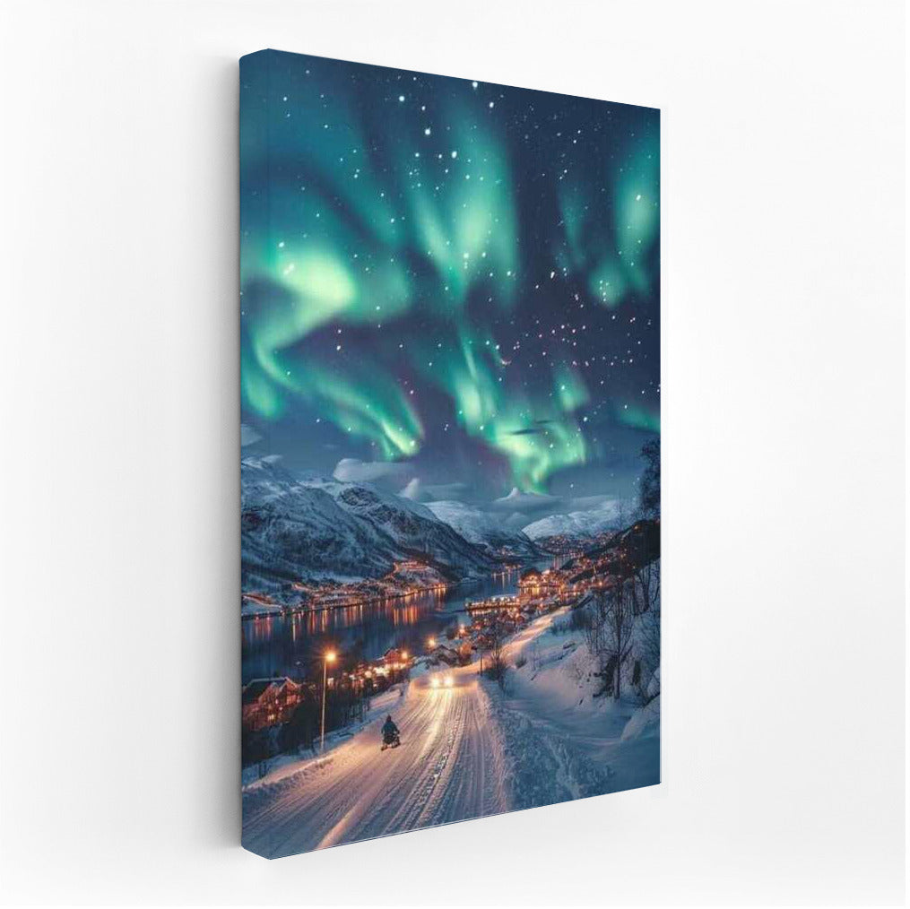 Northern Lights Over Winter Norway: A Fairytale Landscape