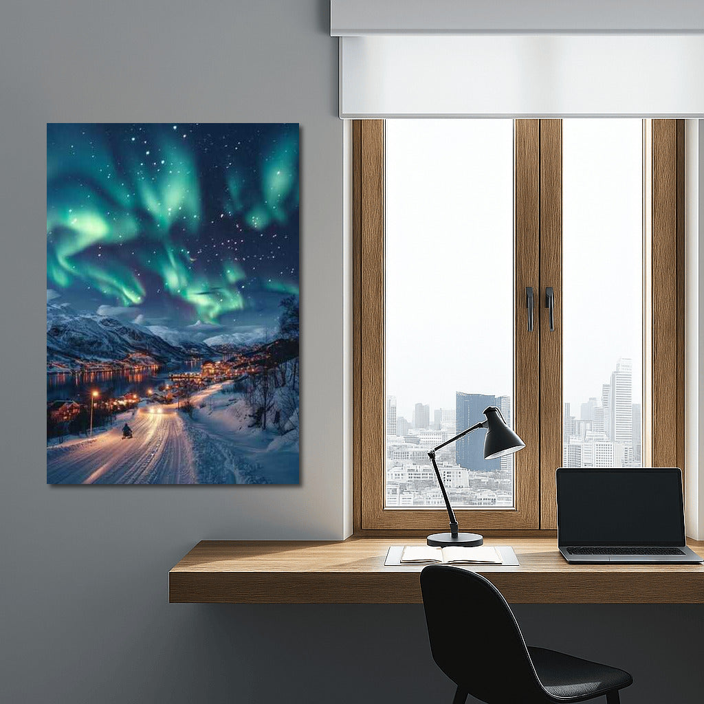 Northern Lights Over Winter Norway: A Fairytale Landscape