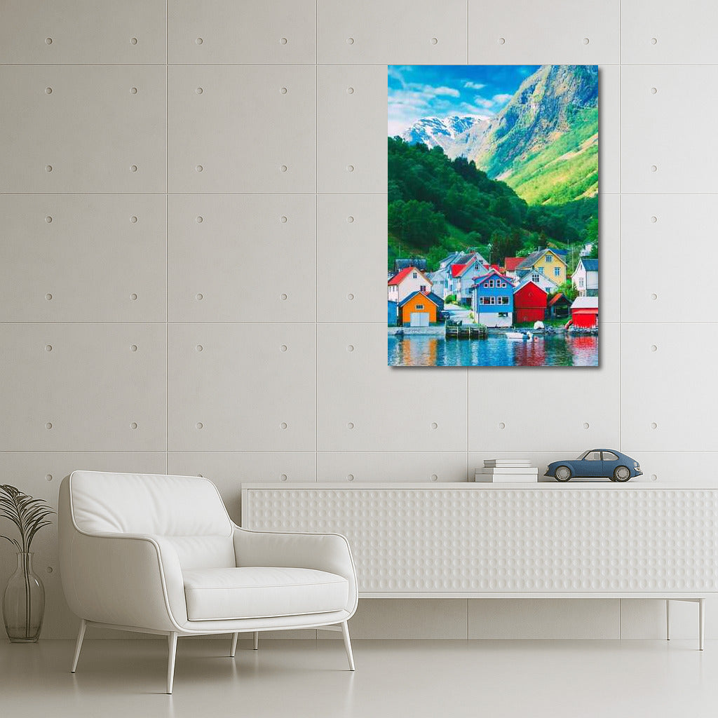 Norwegian Symphony: Picturesque Cottages by the Mountains